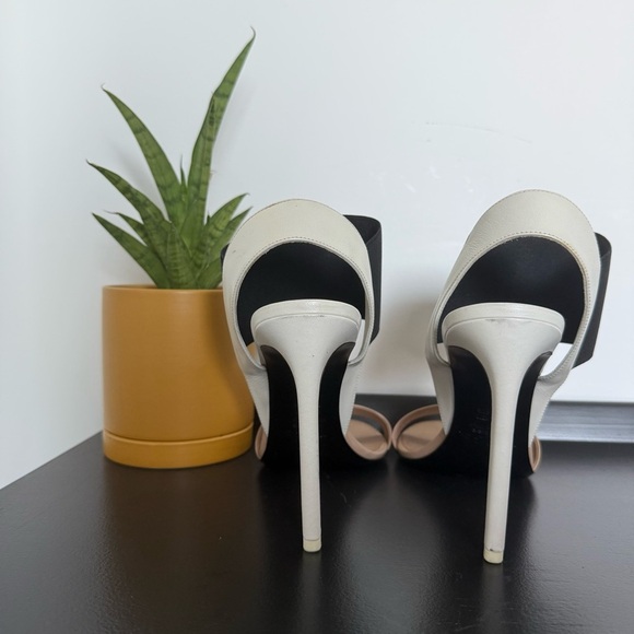 Vince black, white & tan Gaudin colour block heel sandals - size 10 NWOT - Picture 8 of 10